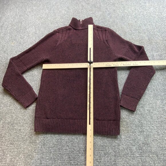 VTG INC International Concepts Sweater Mens M Maroon 1/4 Zip Ribbed Hong Kong - Picture 9 of 12